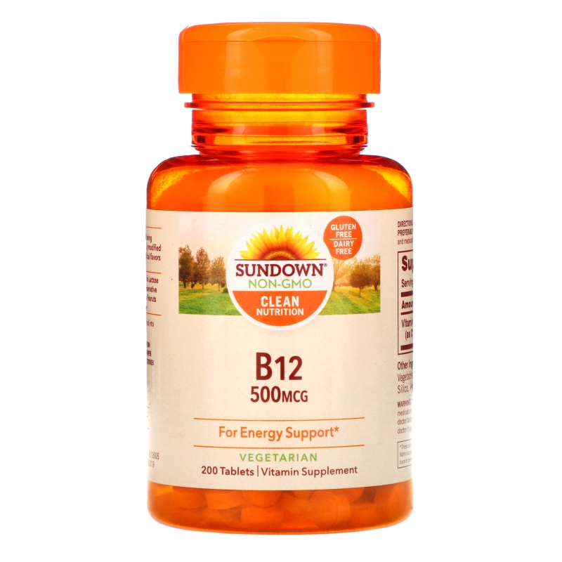 Sundown Naturals, B-12, 500 mcg, 200 Tablets