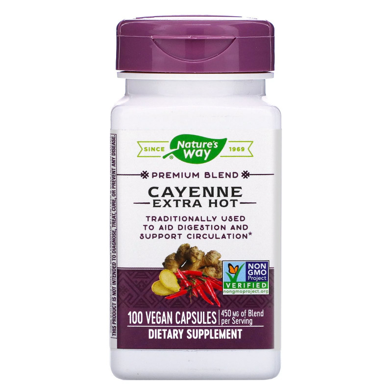 Nature's Way, Cayenne Extra Hot, 100 Veg. Capsules