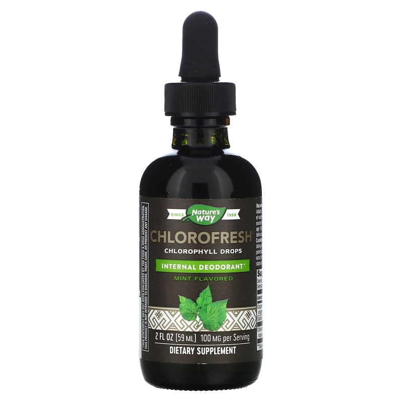 Nature's Way, Chlorofresh, капли с хлорофиллом, с мятным вкусом, 2 ж. унц. (59 мл)