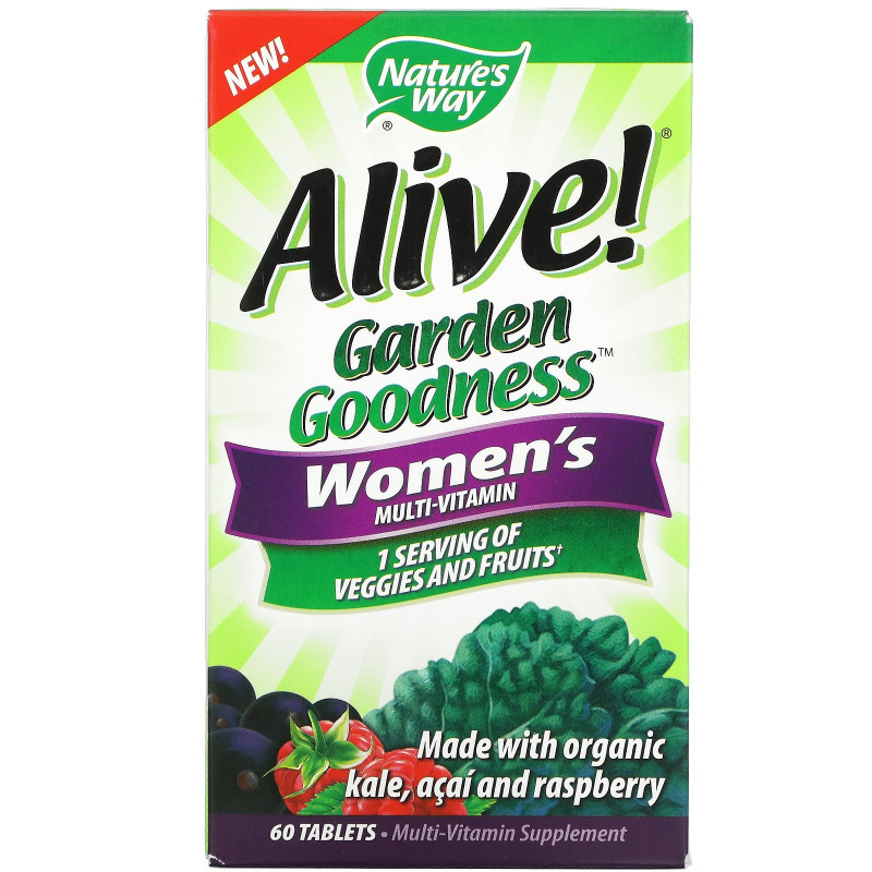 Nature's Way, Alive! Garden Goodness Women's Multivitamin, 60 Tablets