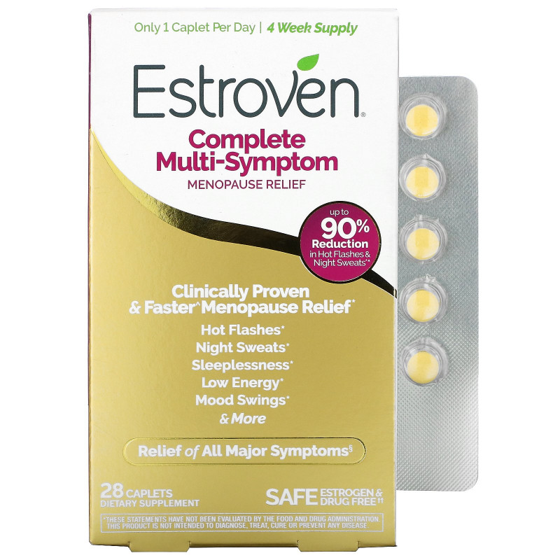 Estroven, Complete Menopause Relief, 28 Once Daily Vegetarian Caplets