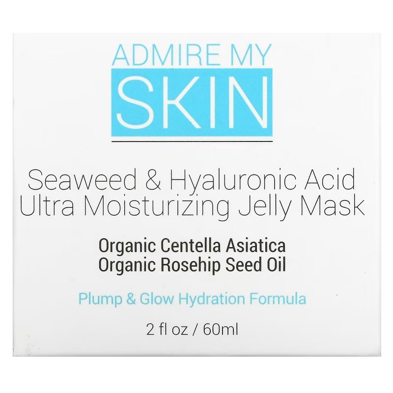 Admire My Skin, Seaweed & Hyaluronic Acid Ultra Moisturizing Jelly Beauty Mask, 2 fl oz (60 ml)