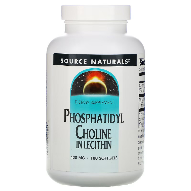 Source Naturals, Phosphatidyl Choline, In Lecithin, 420 mg, 180 Softgels