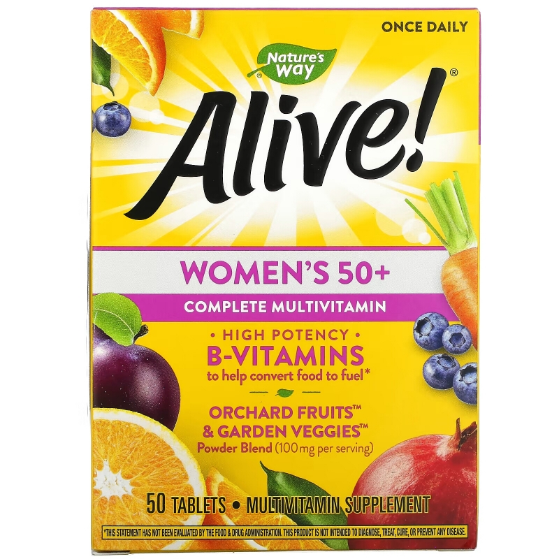 Nature's Way, Alive! Women's 50+ Complete Multivitamin, 50 Tablets