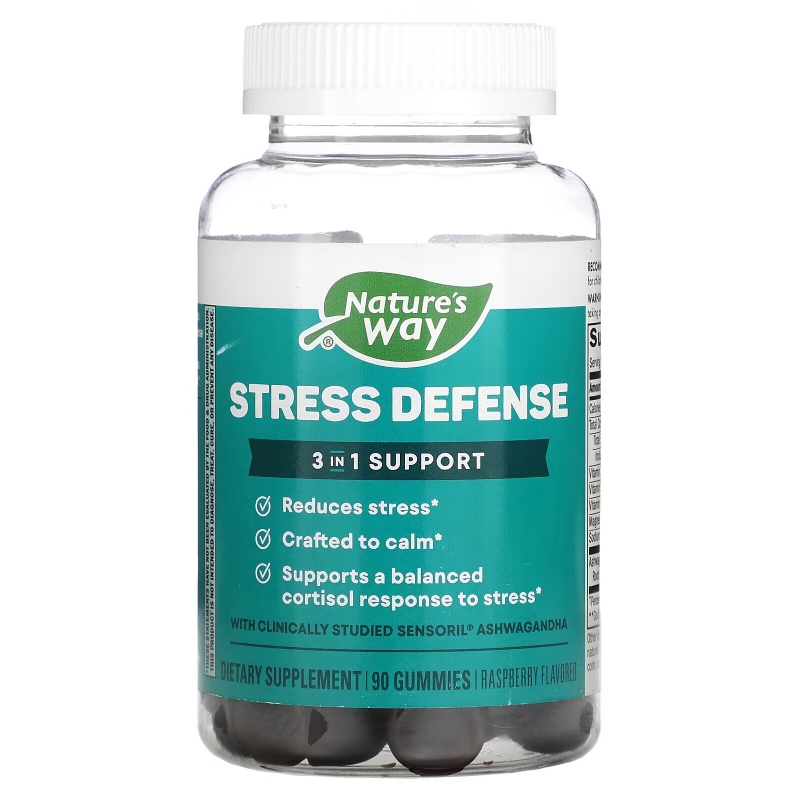 Nature's Way, Stress Defense, Raspberry, 90 Gummies