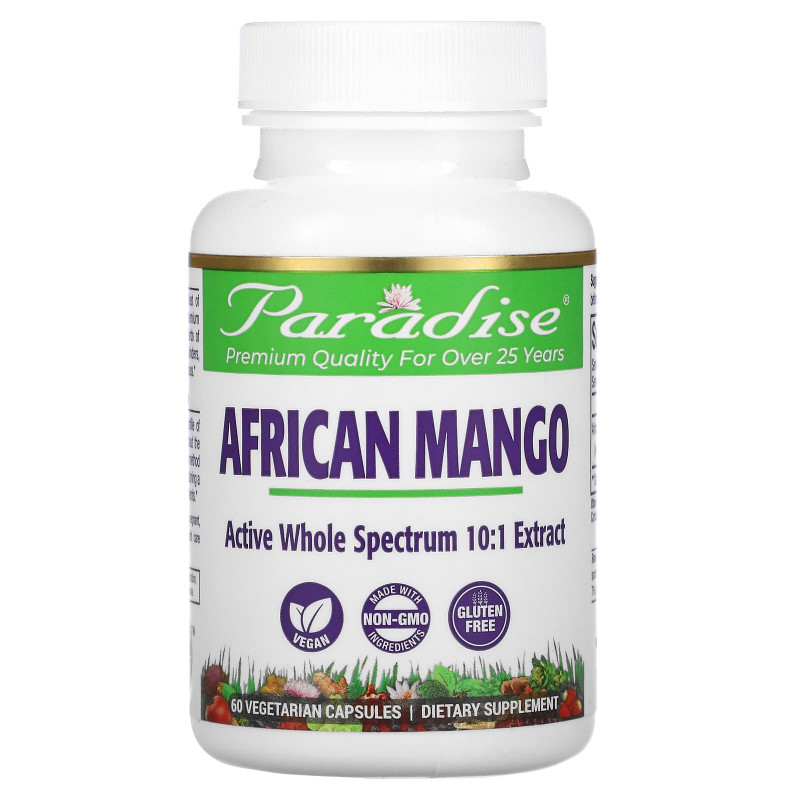 Paradise Herbs, African Mango, 60 Vegetarian Capsules