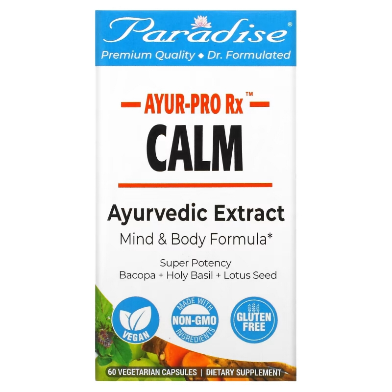 Paradise Herbs, AYUR Pro Rx, Calm, 60 Vegetarian Capsules