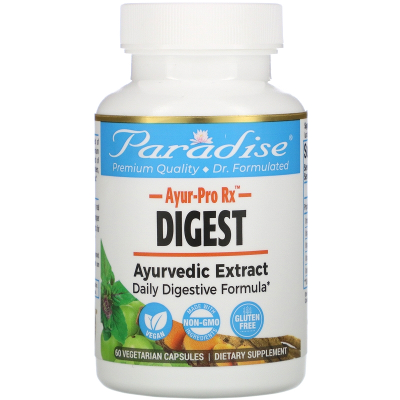 Paradise Herbs, AYUR Pro Rx, Digest, 60 Vegetarian Capsules