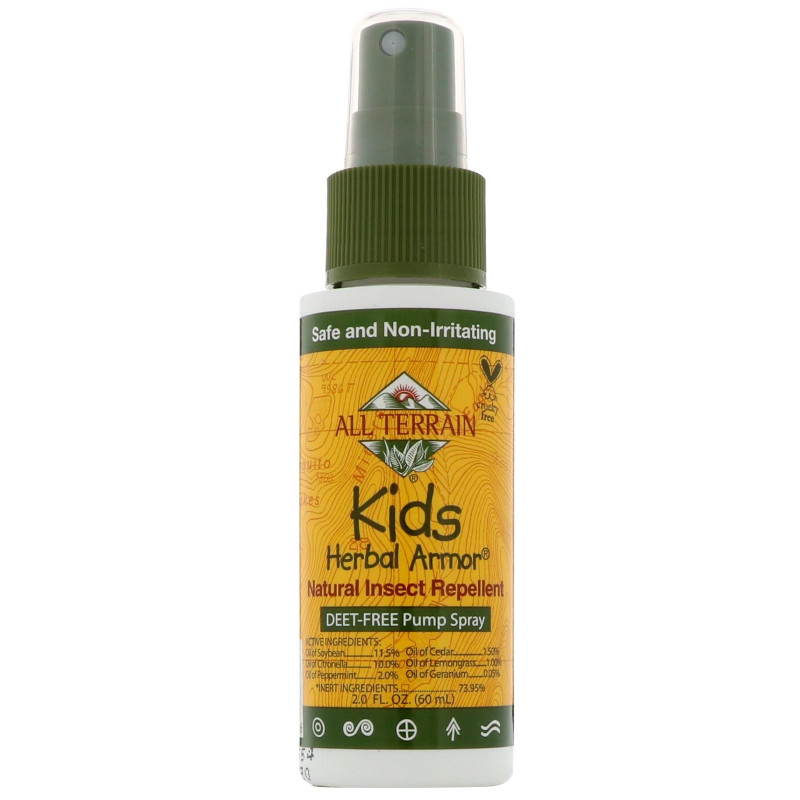 All Terrain Kids Herbal Armor Natural Insect Repellent Deet-Free Pump Spray 2.0 fl oz (60 ml)