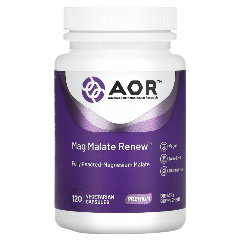 Advanced Orthomolecular Research AOR Classic Series Mag Malate Renew 120 Veggie Caps