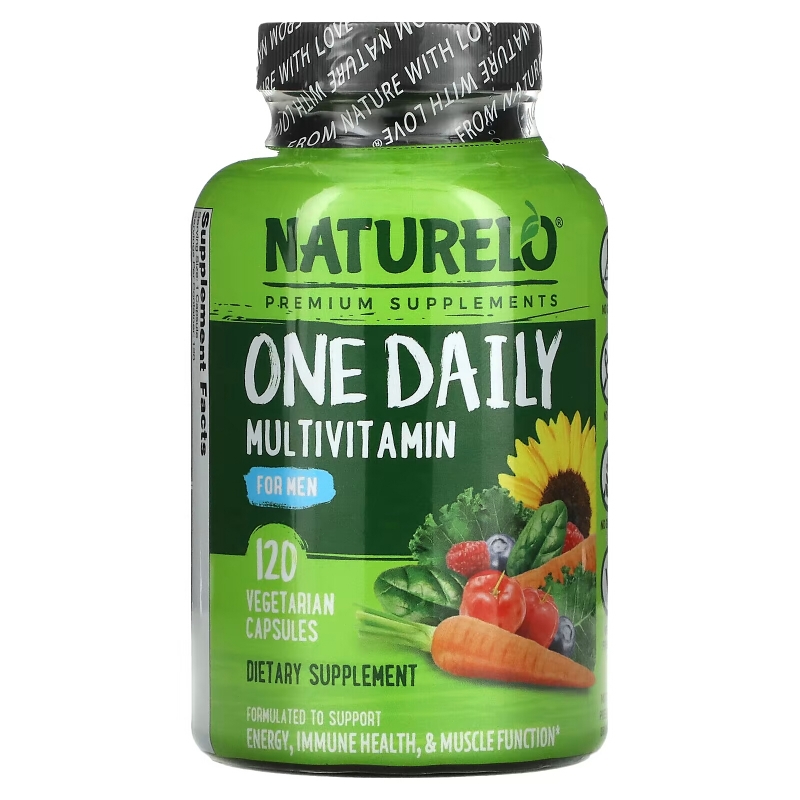 NATURELO Premium Supplements, One Daily Multivitamin for Men, 120 Vegetarian Capsules