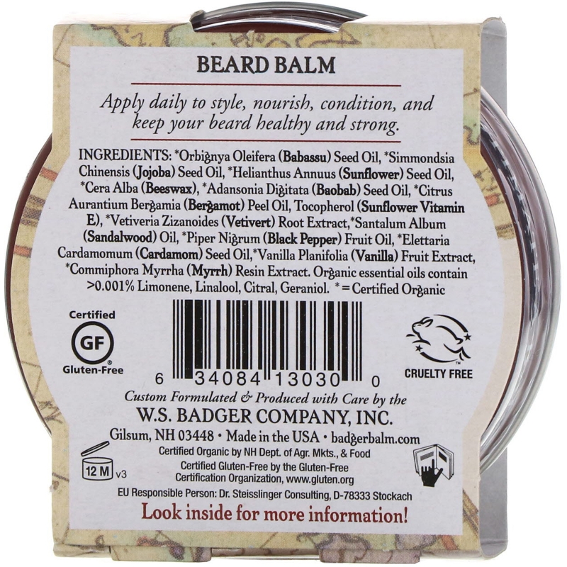 Badger Company Navigator Class Man Care Beard Balm 2 oz (56 g)