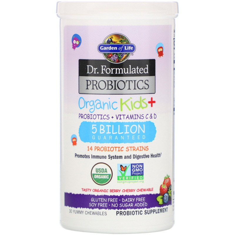 Garden of Life, Dr. Formulated Probiotics Organic Kids+ Shelf Stable, 30 Capsules