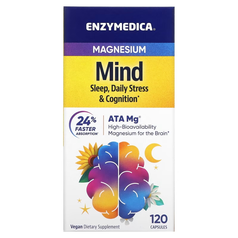 Enzymedica, Magnesium, Mind, 120 Capsules