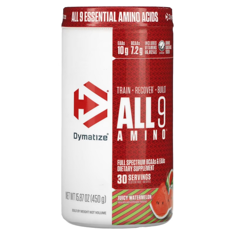 Dymatize Nutrition, All 9 Amino, Сочный арбуз, 15,87 унц. (450 г)