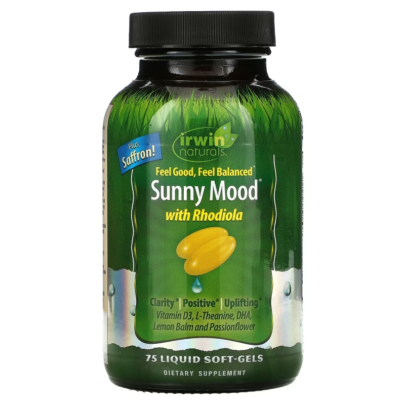 Irwin Naturals Sunny Mood солнечное настроение 75 жидкостных желатиновых капсул