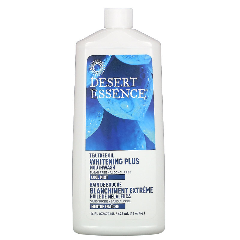 Desert Essence Отбеливатель плюс ополаскиватель свежая мята 16 жидких унций (480 мл)