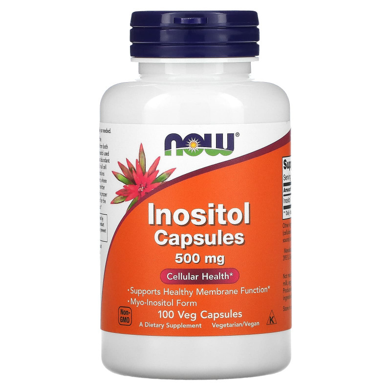 Now Foods, Инозитол Капсулы (Inositol Capsules), 500 мг, 100 капсул