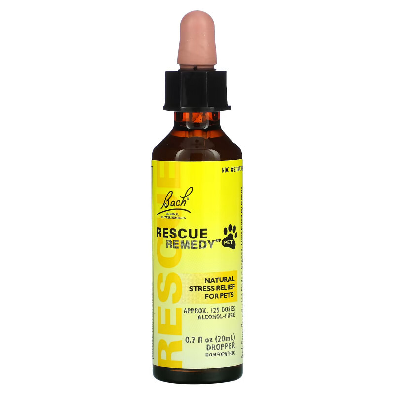 Bach, Original Flower Remedies, Rescue Remedy Pet, Natural Stress Relief, 0.7 fl oz (20 ml)