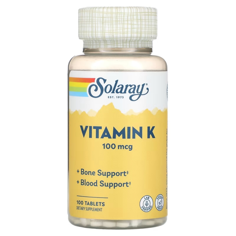 Solaray, Vitamin K, 100 mcg, 100 Tablets