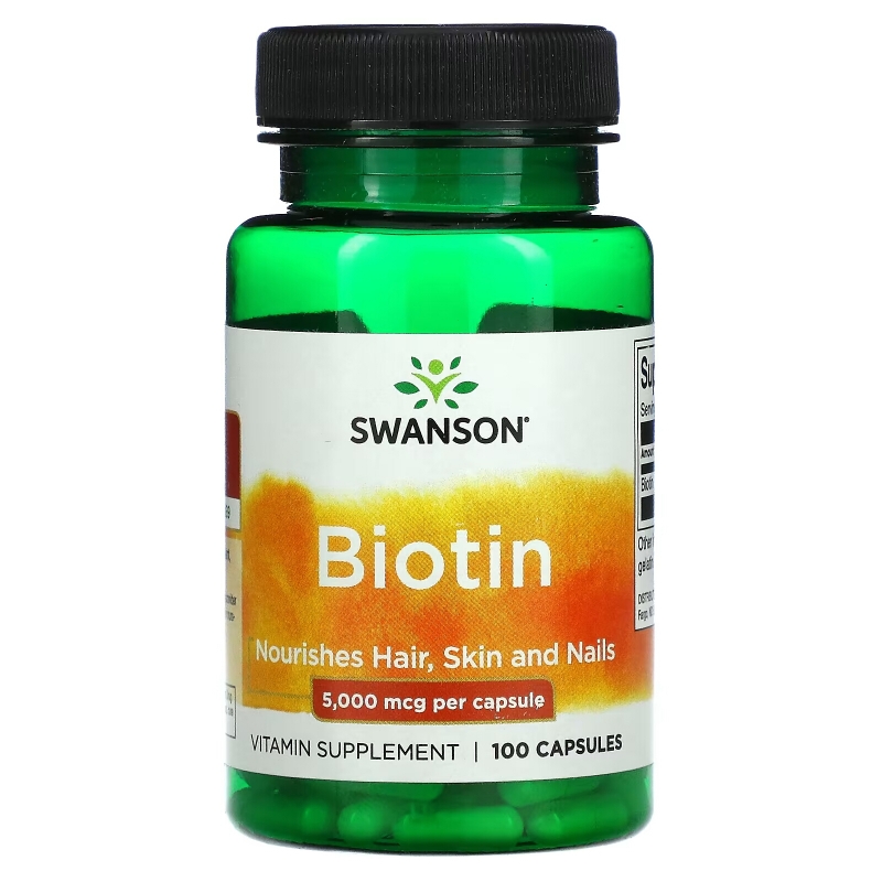 Swanson, Biotin, 5,000 mcg, 100 Capsules