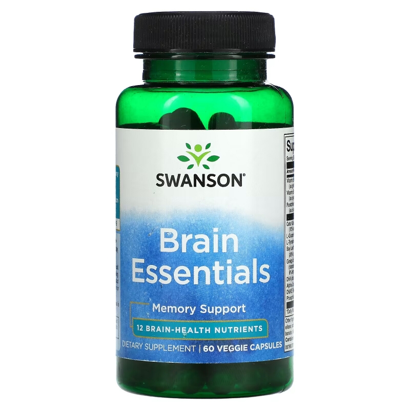 Swanson, Brain Essentials, 60 Veggie Capsules